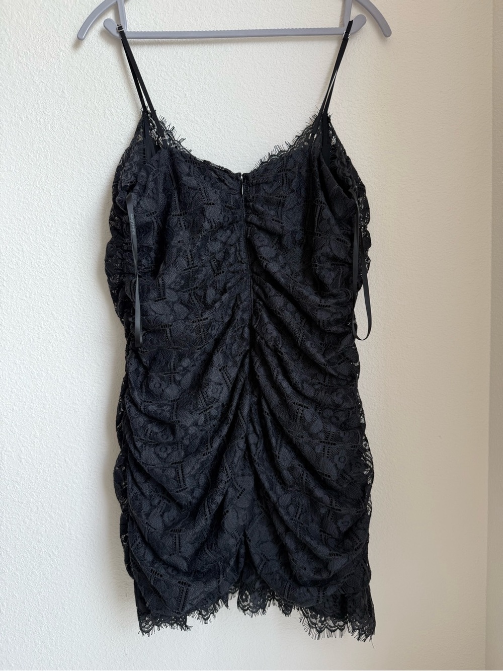 For Love and Lemons Black Lace Ruched Samira Dress- SOLD OUT in 1X - Picture 8 of 12